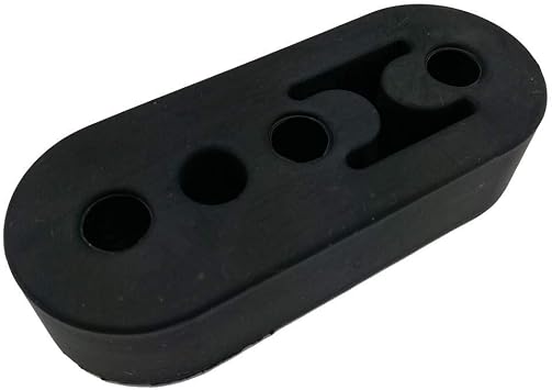 Pack of 2 Pieces 4 Holes Exhaust Mount Insulator Grommet Rubber Universal Muffler Hanger Bushing 0.47 Inch Hole Size Black