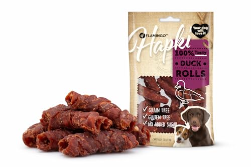 Snacks para Perros - Hapki - rollitos - Pato - 85 g - sin Gluten - sin Cereales