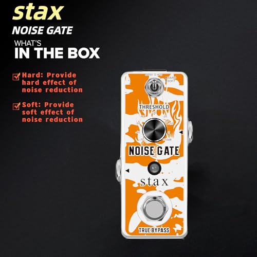 Image of Stax Guitar Noise Gate Pedal Noise Killer Suppressor Pedals For Electric Guitar Hard & Soft Modes Mini Size True Bypass