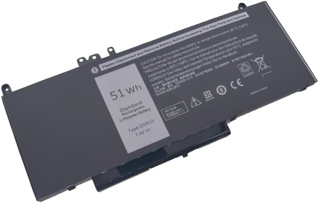 G5M10 Replacement Battery Compatible with Dell Latitude 14 15 E5450 E5550 E5250, 15.6 inch, G5M10 8V5GX R9XM9 1KY05 08V5GX VMKXM 5XFWC PF59Y - 7.4V 51Wh