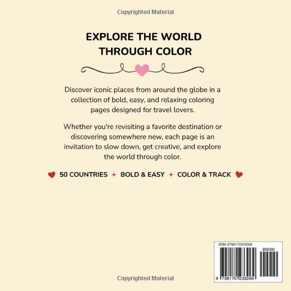 Color Your Journey: A Bold & Easy Travel Coloring Book image 3