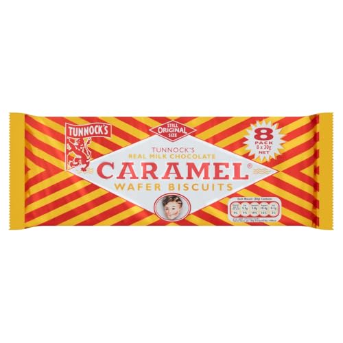 Tunnock Milk Chocolate Caramel Wafer 8 pack