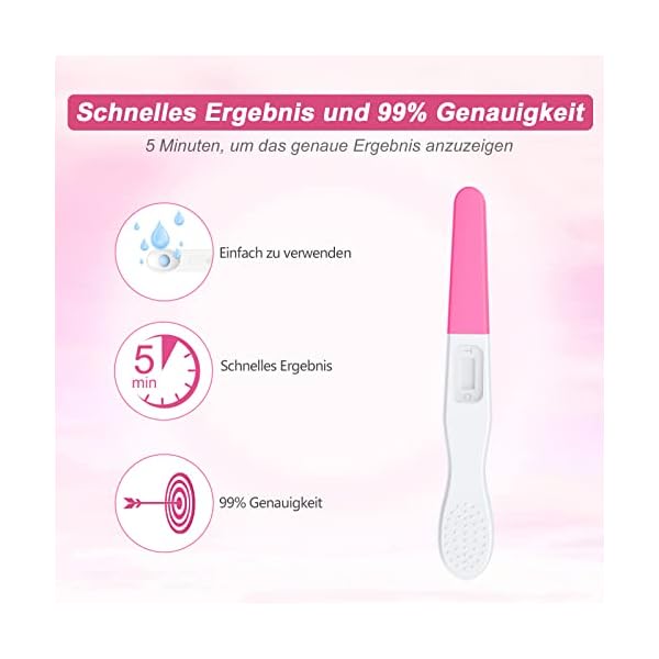 MOMMED 5 X Schwangerschaftstest, Einzeln versiegelte Verpackung Frühschwangerschaftstest, HCG Test Empfindlichkeit von… – Bild 4