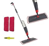 VENETIO Premium Spray Mop Floors Cleaning with 2 Reusable Microfiber Pad 360 Degree Rotation Joint for Home Kitchen Hardwood Laminate Wood Ceramic Tiles Floor Cleaning (700ml)