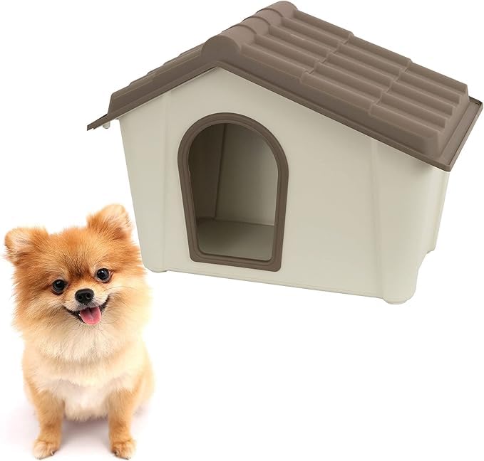 Cuccia per cane in resina, Tortora/beige, 43 x 25 x 40 cm