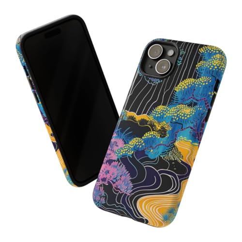 Coque iPhone 15 Plus rivière bleue abstraite protection solide antichoc - 2
