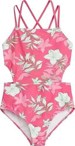 Image of Kanu Surf Girls' Beach Girl Sport Cut-Out One Piece Swimsuit
