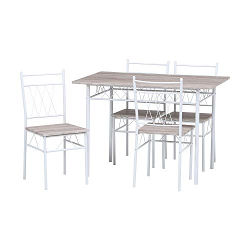 不二貿易 ダイニングテーブルセット 幅110cm ホワイト 5点セット フルーレ 98857 不二貿易 ダイニングテーブルセット 幅110cm ホワイト 5点セット フルーレ 98857