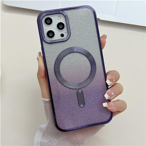 Coque de téléphone de luxe pour iPhone 13 Pro cadre violet foncé