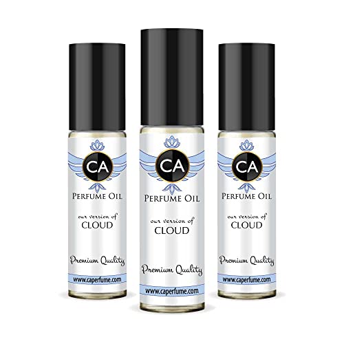 CA Perfume Impression of Cloud for Women Eau De Parfum Floral Fruity Gourmand Scent Long Lasting Perfumes for Women Travel Size TSA Ready for Day and Night Wear 0.33 Fl Oz 10ml (Pack of 3)