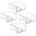 mDesign Plastic Stackable 2 Bottle Storage Holder Rack Organizer for Home, Kitchen Countertop, Cabinet, and Pantry - Holds Water Bottles, Perfect for Tumbler Cup - 4 Pack - Clear