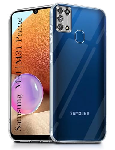 Image of Jkobi Back Cover for Samsung Galaxy M31 | M31 Prime (Silicone Clear Shockproof Case with Camera Protection | Soft and Flexible | Transparent)