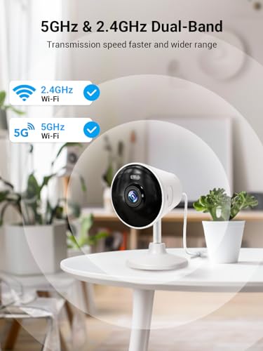 Rocktone K04 5G & 2.4G Indoor/Outdoor Security Camera For Home, Baby/Elder/Dog/Pet Camera With Phone App, Wifi Camera W/Spotlight Color Night Vision 2-Way Audio thumb #1
