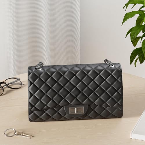 Gladdon Quilted Crossbody Purse for Women Trendy Ladies Shoulder Bag with Chain Designer Purses2