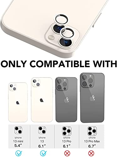 Image of CASEKOO Metal Full Cover + Tempered Glass Circle Camera Lens Protector for iPhone 13 /13 mini,HD Camera Lens Screen Cover Case,9H Hardness Anti-Scratch Camera Screen Protective Lens Film (Red)