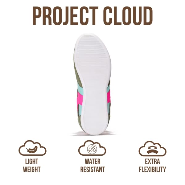 Project Cloud Sneakers for Women – Lace Up Shoes for Women with Memory Foam Insole – Lightweight & Non Slip Womens Sneakers – Perfect Womens Casual Shoes (HOLY)4