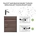 wonline 16” Bathroom Vanity Sink Combo for Small Space Wall Mounted Cabinet Set Design White Resin Basin Sink Top Chrome Faucet Wood Color