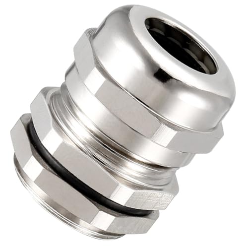 Image of TA-VIGOR 1Pcs M20 x 1.5 Cable Gland, Metal Waterproof Adjustable Wire Connectors Gland Joints for 6mm-12mm Cables, Locknut Stuffing Glands with Locknut and Washer