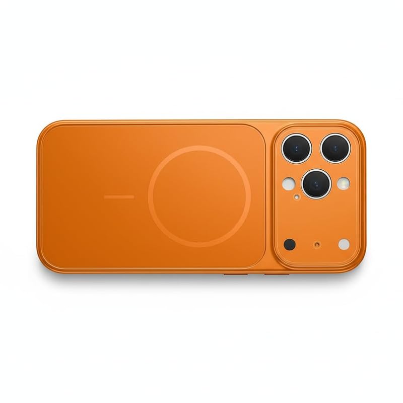 Image of Back Cover with Compatible Model Apple iPhone 14 Pro Max |Convertiable Back Cover with Camera Bump Protection Case (Orange)
