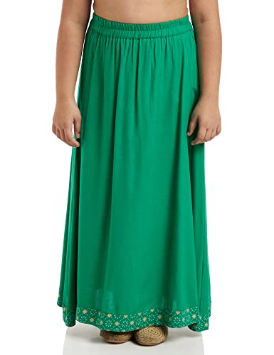 Image of Amazon Brand - Jam & Honey Rayon Girl Festive Printed Salwar Suit Set Which Is Both Comfortable And Stylish