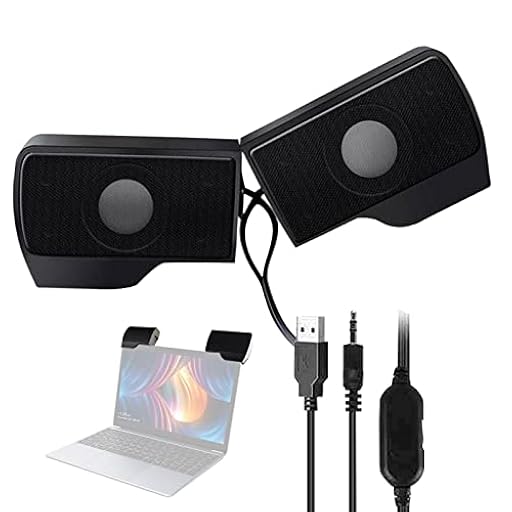 Altavoz Externo USB PC, estéreo 2 W + 2 W 2 pequeños Altavoces para Ordenador de 40 mm, Altavoz Interfaz Audio Plug and Play de 3,5 mm, Altavoces USB para portátil, Tableta, Ordenador, PC | Ya disponible en tu tienda friki favorita! En mundofriki.es!