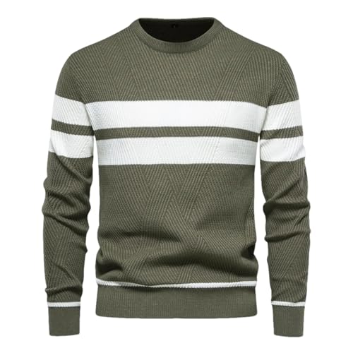 Men'S O-Neck Warm Pullover Knitted Sweater Casual Autumn and Winter Soft and Comfortable Sweater