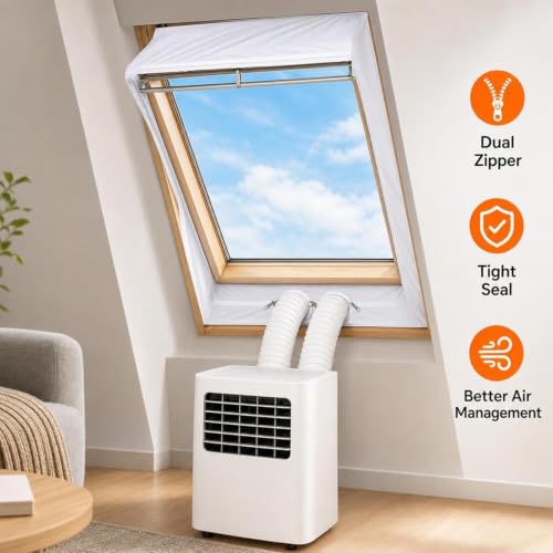 Barrera térmica de ventana para aire acondicionado con cremallera 5