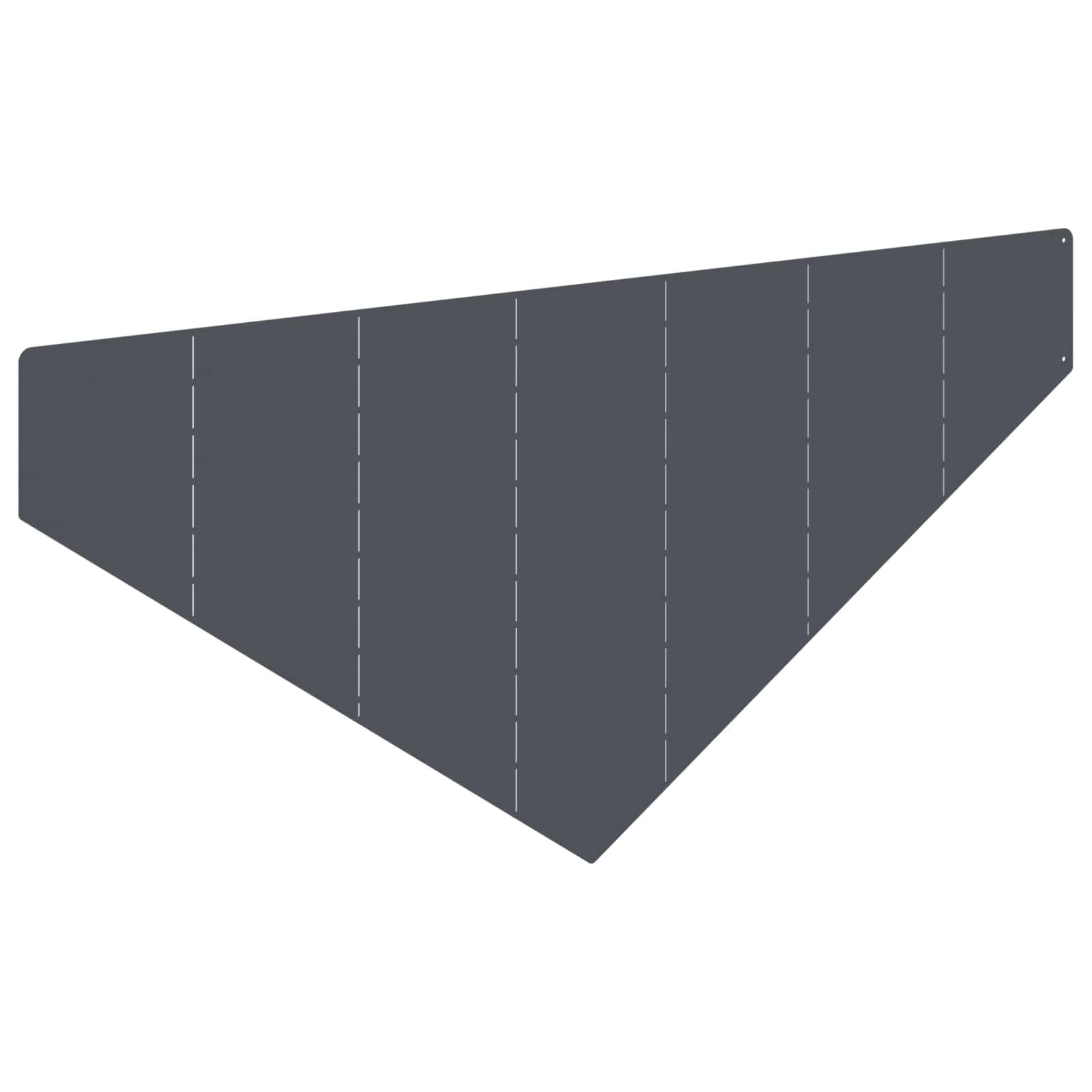 Lot de 4 bordures de pelouse en acier anthracite 100 x 45 cm