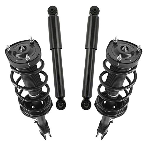 Image of TRQ Front and Rear Complete Strut Assembly & Shock Absorber Kit Complete Strut & Coil Spring Assembly Compatible with 2015-2018 Chevrolet City Express 2013-2020 Nissan NV200