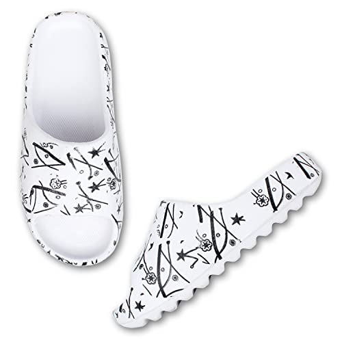 Image of Pampy Angel Zig Zag Abstract Men's Flip Flops Slides Back Open Household Comfortable Slippers