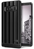 Ringke Flex S Pro Compatible with Galaxy Note 8 Case Metallic Premium Glossy Finish Optimized Coating Shock Protection Modern Textured Flexible TPU Protection Case for Note8 - Titanium Black