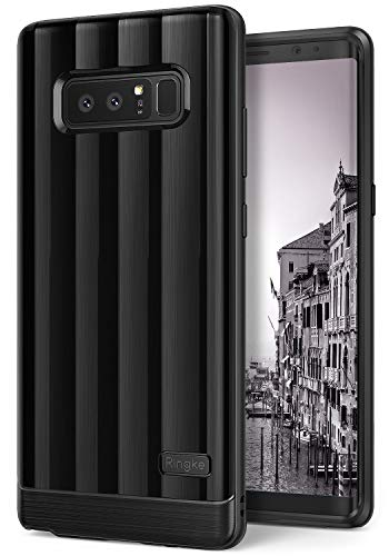 Ringke Flex S Pro Compatible with Galaxy Note 8 Case Metallic Premium Glossy Finish Optimized Coating Shock Protection Modern Textured Flexible TPU Protection Case for Note8 - Titanium Black