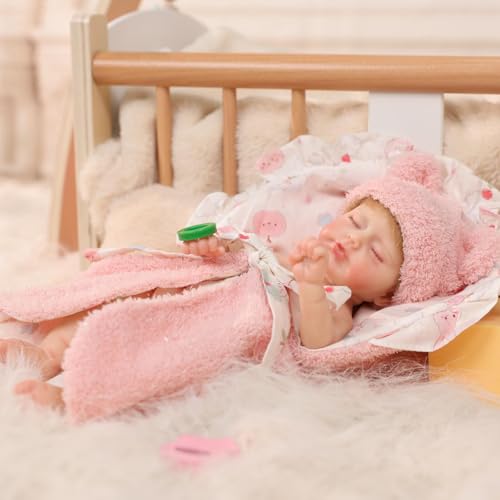 Muñeca Reborn Bebé de Silicona 12 Pulgadas Realista miniatura 5