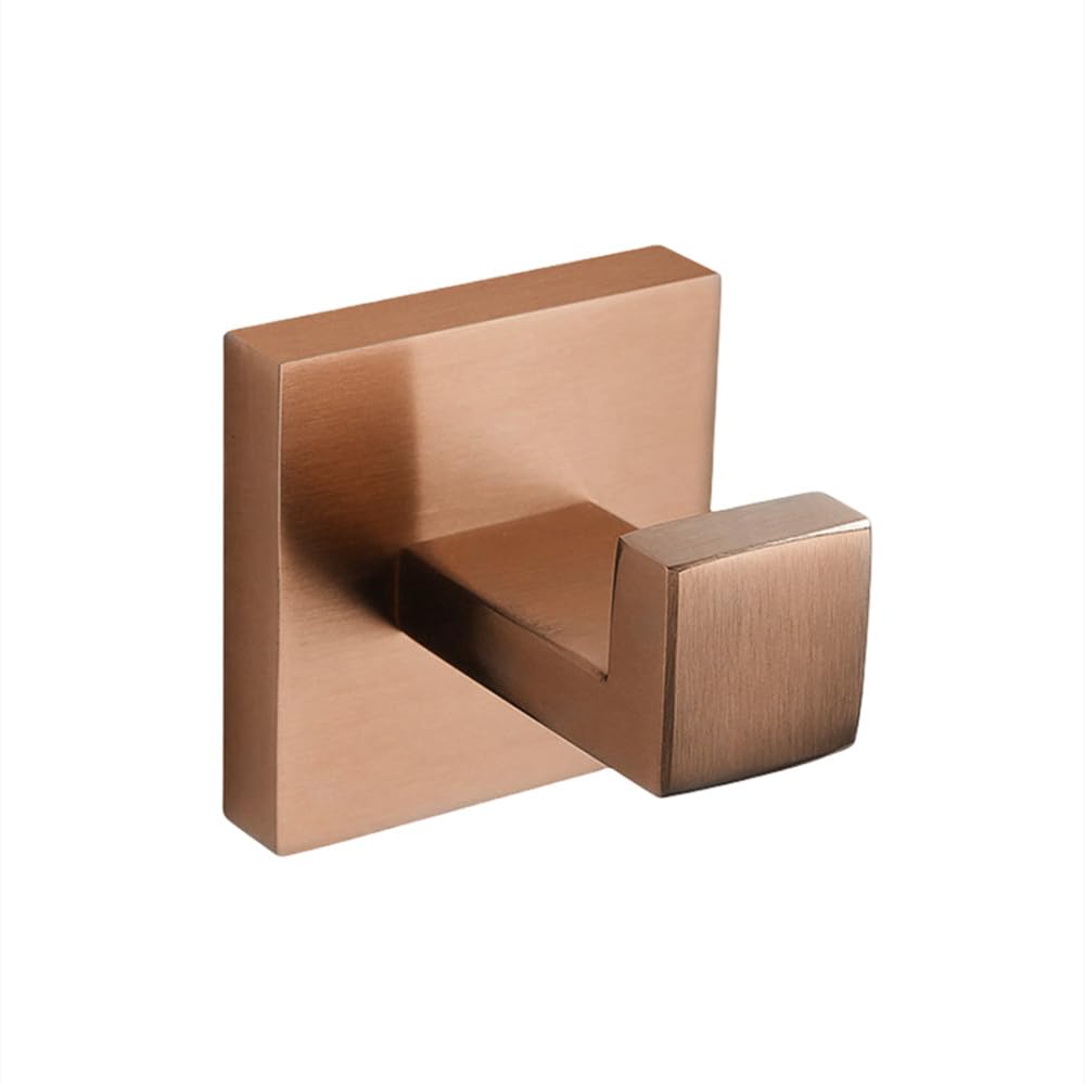 Szczotkowane różowe złoto zestaw akcesoriów łazienkowych kwadratowy uchwyt na papier toaletowy wieszak na ręczniki wieszak na szlafrok stylowy nowoczesny design do eleganckich łazienek 1 szt