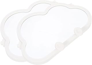 minkissy Locker Accessories Locker Shelf 2Pcs Cloud Shaped Makeup Mirrors Wall Mirror Cosmetic Mirror Wall Hanging Mirror Vanity Mirror for Barber Bathroom Locker Accessories Locker Shelf