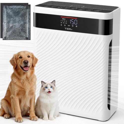 TER Air Purifier for Home Pets, HEPA Washable Pre-Filter for Pet Hair Odor - image 1