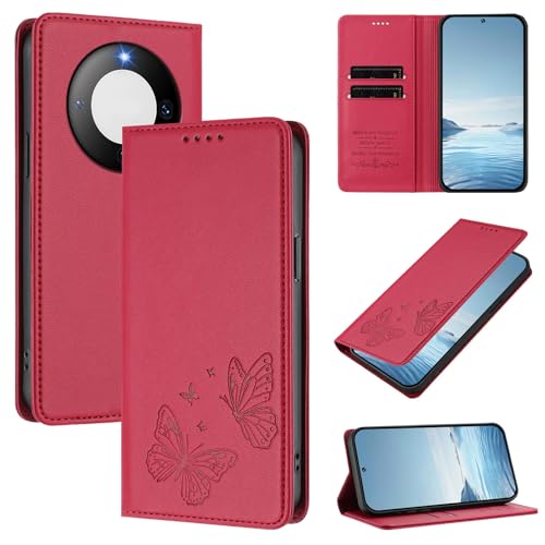 �X�}�z�P�[�X �Ή��@�� for Huawei Mate 60 Pro/Mate 60 Pro Plus �yRFID�u���b�N�z�y�J�[�h�z���_�[�t�����z �}�O�l�b�g�J�� �X�^���h�@�\�t���zGreen