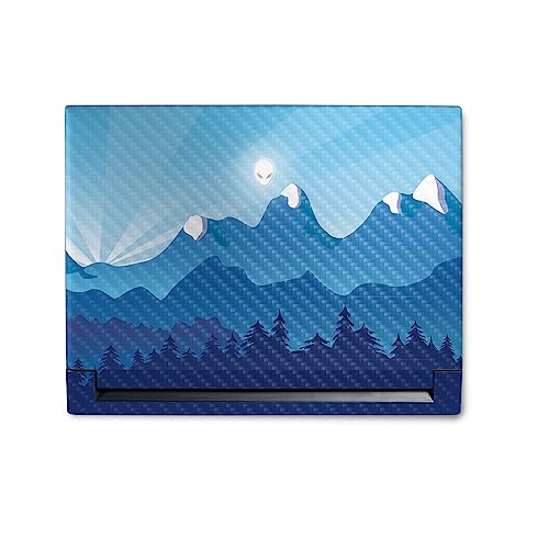 Image of MightySkins Carbon Fiber Skin Compatible With Alienware M18 R1 (2023) Full Wrap Kit - Blue Mountains | Protective Durable Textured Carbon Fiber Finish | Easy To Apply & Change Styles | Made in the USA
