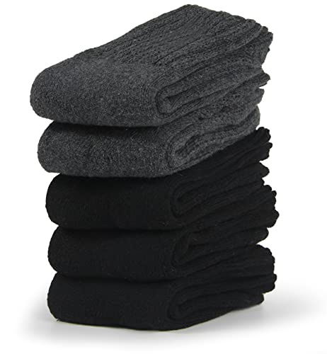 Image of BenSorts Women's Winter Boots Socks Thick Warm Cozy Crew Socks Solid Color Gifts