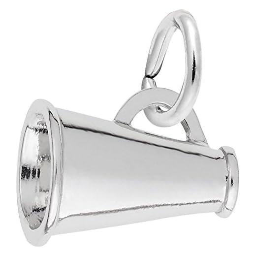 Megaphone Charm in Sterling Silver, Charms for Bracelets and Necklaces