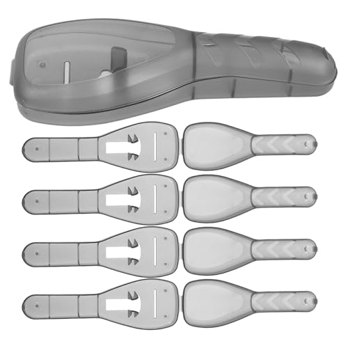 DECOMELODY Estuche de Viaje para Maquinilla de Afeitar Manual Caja de Almacenamiento Plástico Negra 5 Unidades Soporte Portátil para Afeitado y Cuidado Personal Compacto y Ligero para
