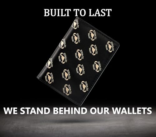 Image of Stealth Mode Men's Slim Front Pocket Wallet - RFID Blocking, Thin Minimalist Design, Genuine Leather - ID Badge Window and 5 Sleeves for Money, Credit Cards, Driver License (Black /White)