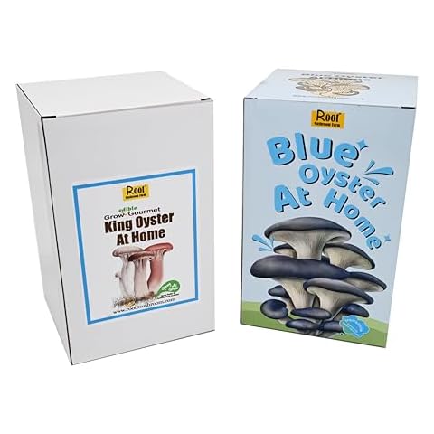 Two Mushroom Grow Kits, 3Lb Each (King Oyster & Blue Oyster) Cover