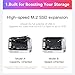 BEELINK EX Mate Mini-B for Mac mini M4 Dock,80Gbps Aluminum Alloy Stand with M.2 PCle SSD Solt (up to 8TB), USB-C*1、USB-A 3.0 * 2、2.5G LAN*1、SD4.0 * 1、Type-C(PD3.0)*1, Audio Jack