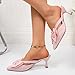 Pink Fashion High Heels for Women Pointed Toe Bow Design Ideal for Spring Wear and Elegant Events