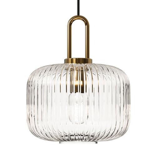 Suspension en verre E27 pour embellir un plafond de cuisine sombre