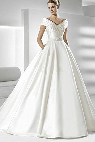 Soie ivoire hollandaise au yard 152 cm largeur avec doublure satin organza intégrée - 6