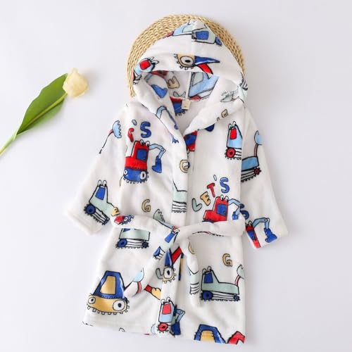 Cool Patterns Fleece 𝙍obes For Toddler Girls Boys Long Sleeve Warm Comfy Flannel 𝐵ath𝐫obe 𝗣a𝗷amas4