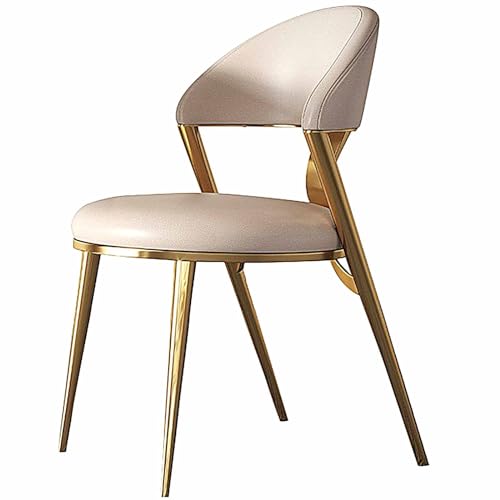 Chaises de restauration en cuir et acier inoxydable pour salle à manger
