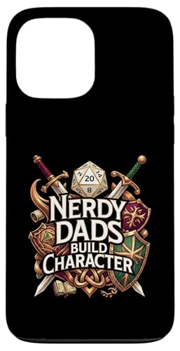 Nerdy Dads Build Character Funny RPG Dice Tabletop Gamer �X�}�z�P�[�X iPhone 13 Pro Max �p